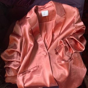 CINQ A SEPT #SATIN #BLAZER #metallic #barbie #pink size 4  from Paris 2023